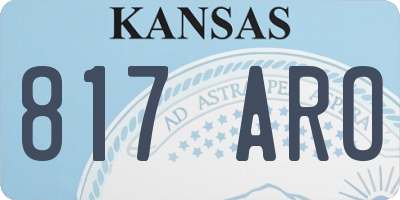 KS license plate 817ARO