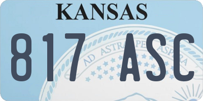 KS license plate 817ASC