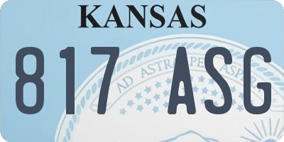 KS license plate 817ASG