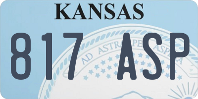KS license plate 817ASP