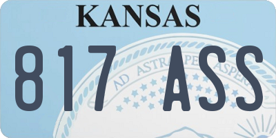KS license plate 817ASS