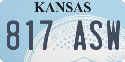 KS license plate 817ASW
