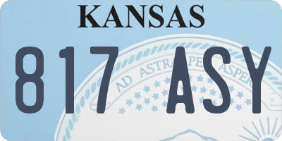 KS license plate 817ASY