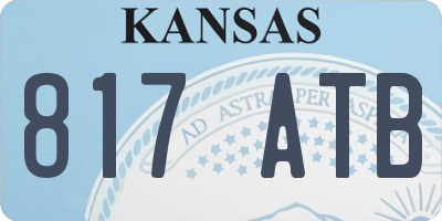 KS license plate 817ATB