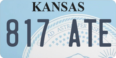 KS license plate 817ATE