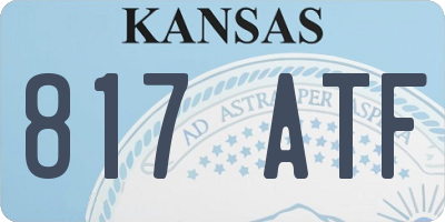 KS license plate 817ATF