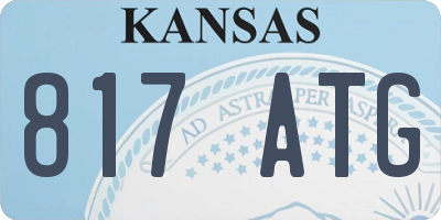 KS license plate 817ATG