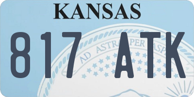 KS license plate 817ATK