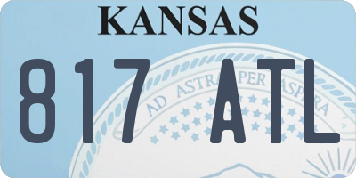 KS license plate 817ATL