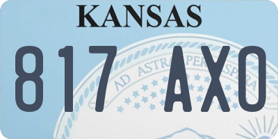 KS license plate 817AXO