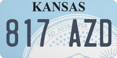 KS license plate 817AZD