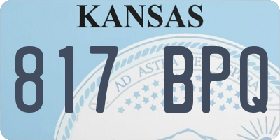 KS license plate 817BPQ