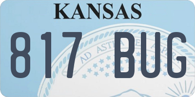 KS license plate 817BUG