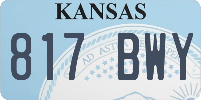 KS license plate 817BWY
