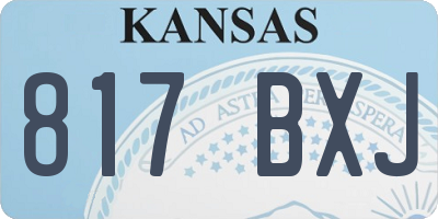 KS license plate 817BXJ