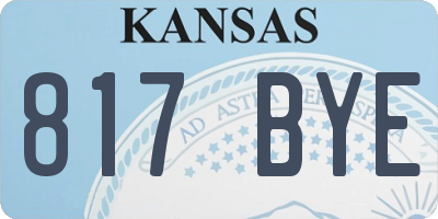 KS license plate 817BYE