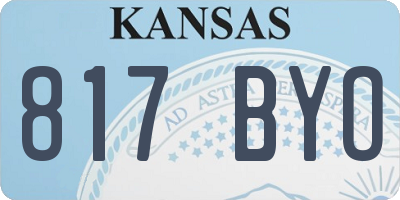 KS license plate 817BYO