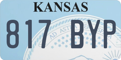 KS license plate 817BYP