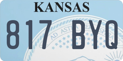 KS license plate 817BYQ