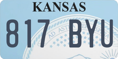 KS license plate 817BYU