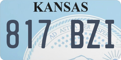 KS license plate 817BZI