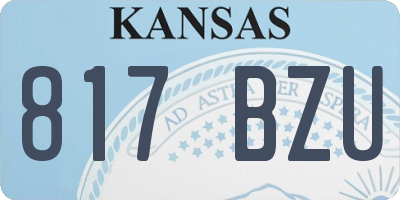 KS license plate 817BZU