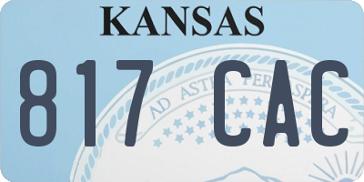 KS license plate 817CAC