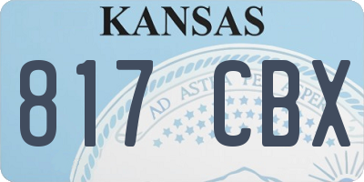 KS license plate 817CBX
