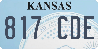 KS license plate 817CDE