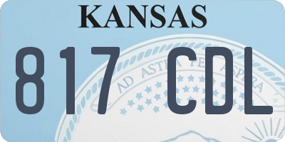 KS license plate 817CDL