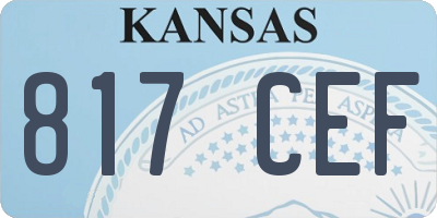 KS license plate 817CEF