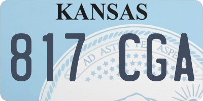 KS license plate 817CGA