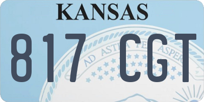 KS license plate 817CGT