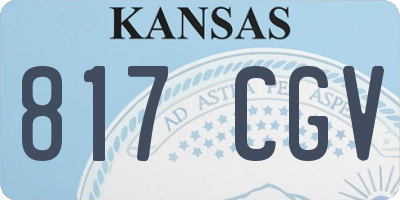 KS license plate 817CGV