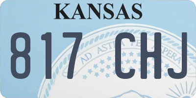 KS license plate 817CHJ