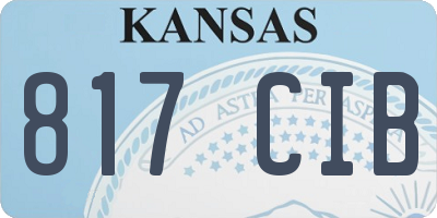 KS license plate 817CIB