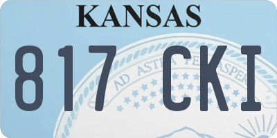 KS license plate 817CKI
