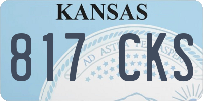 KS license plate 817CKS