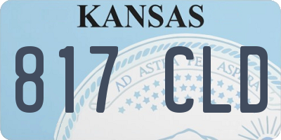 KS license plate 817CLD
