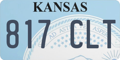 KS license plate 817CLT