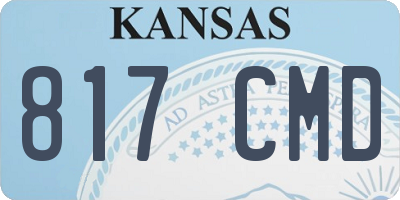KS license plate 817CMD