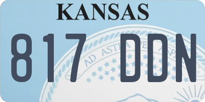 KS license plate 817DDN