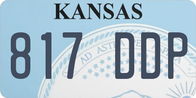 KS license plate 817DDP