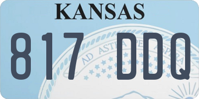 KS license plate 817DDQ