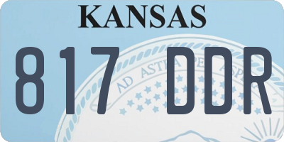 KS license plate 817DDR
