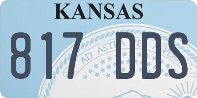 KS license plate 817DDS