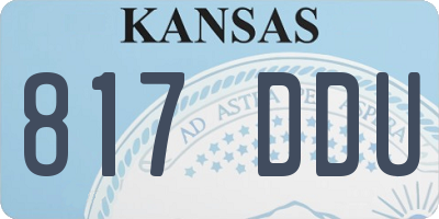 KS license plate 817DDU