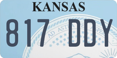 KS license plate 817DDY