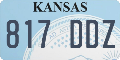 KS license plate 817DDZ