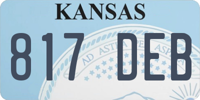 KS license plate 817DEB